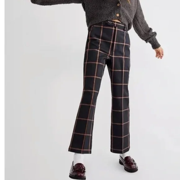 Levi's Math Club Trouser Flare Pants in Bonnie Plaid Rinse - Picture 1 of 8